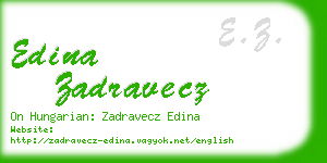 edina zadravecz business card